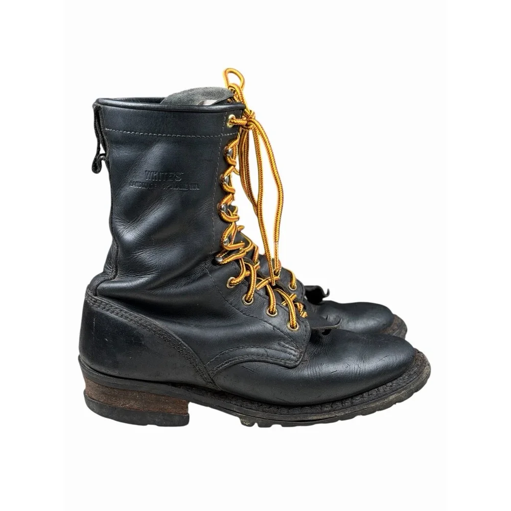 Whites Hathorn Hi Line Logger Packer Plain Toe Work Boots Men's 8.5 D